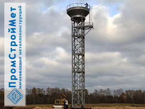Бесшатровая водонапорная башня с баком 50 куб.м.
