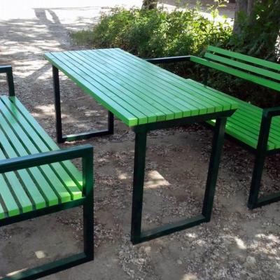 Стол и две лавочки