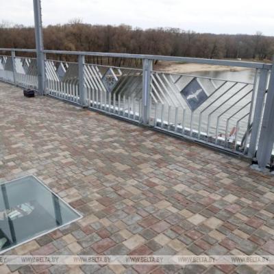 Перильное ограждение для пешеходного моста через реку Сож